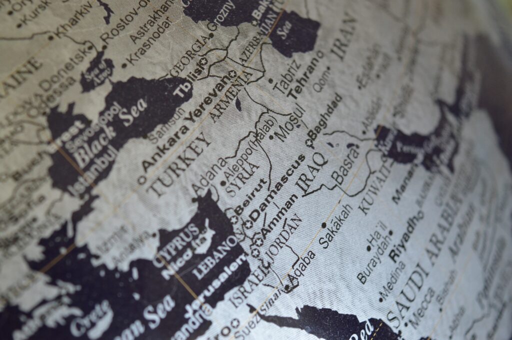 MENA地域の地図